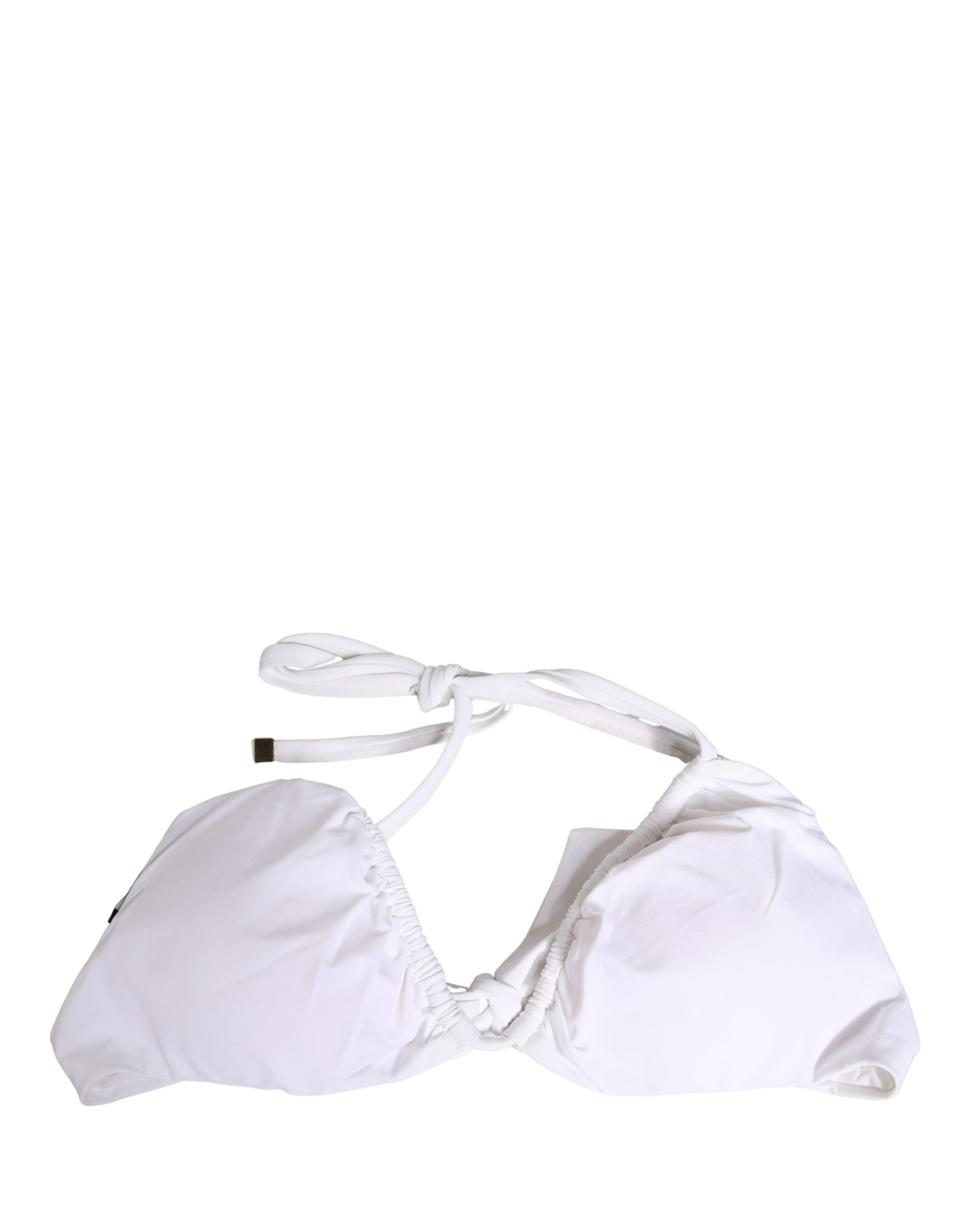 White Halter Top High Waist Bikini Bottom Swimwear