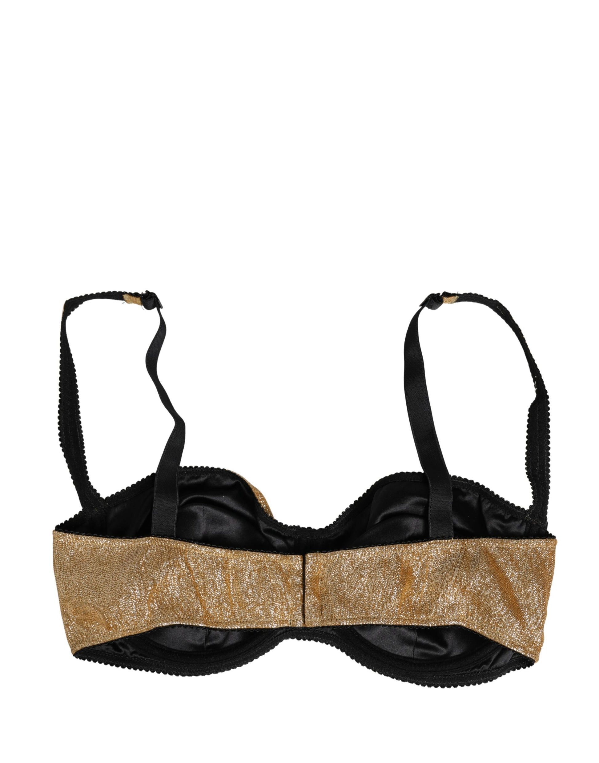 Gold Semi-Pad Underwire Balconette Bra Underwear