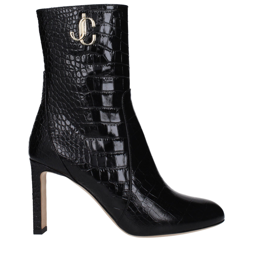 Black Leather Ankle Boots