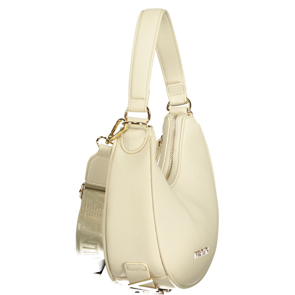 Beige Polyurethane Womens Bag