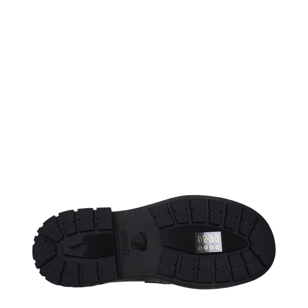 Black Leather Slip-On Loafers