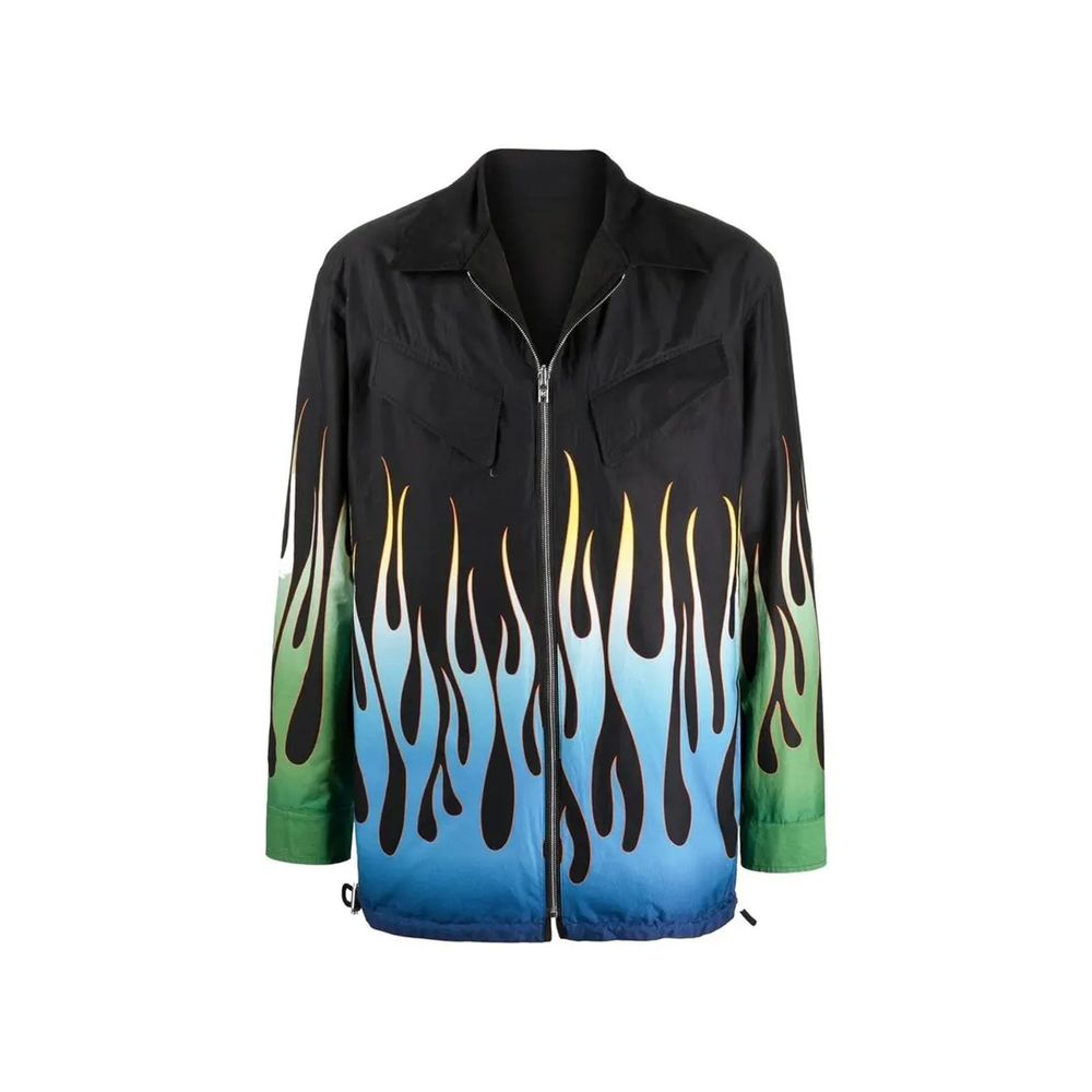 Black Cotton Full-Length Jacket