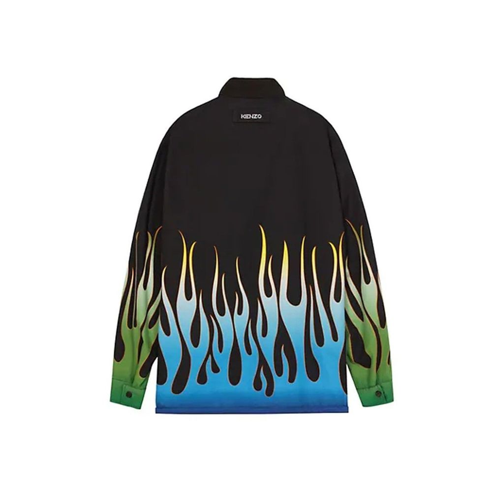 Black Cotton Full-Length Jacket