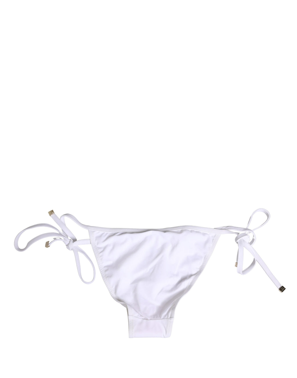 White Nylon Bikini Logo Plaque 2 Piece Swimwear