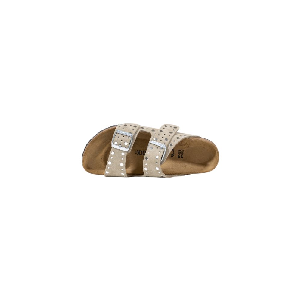 Gray Leather Sandals