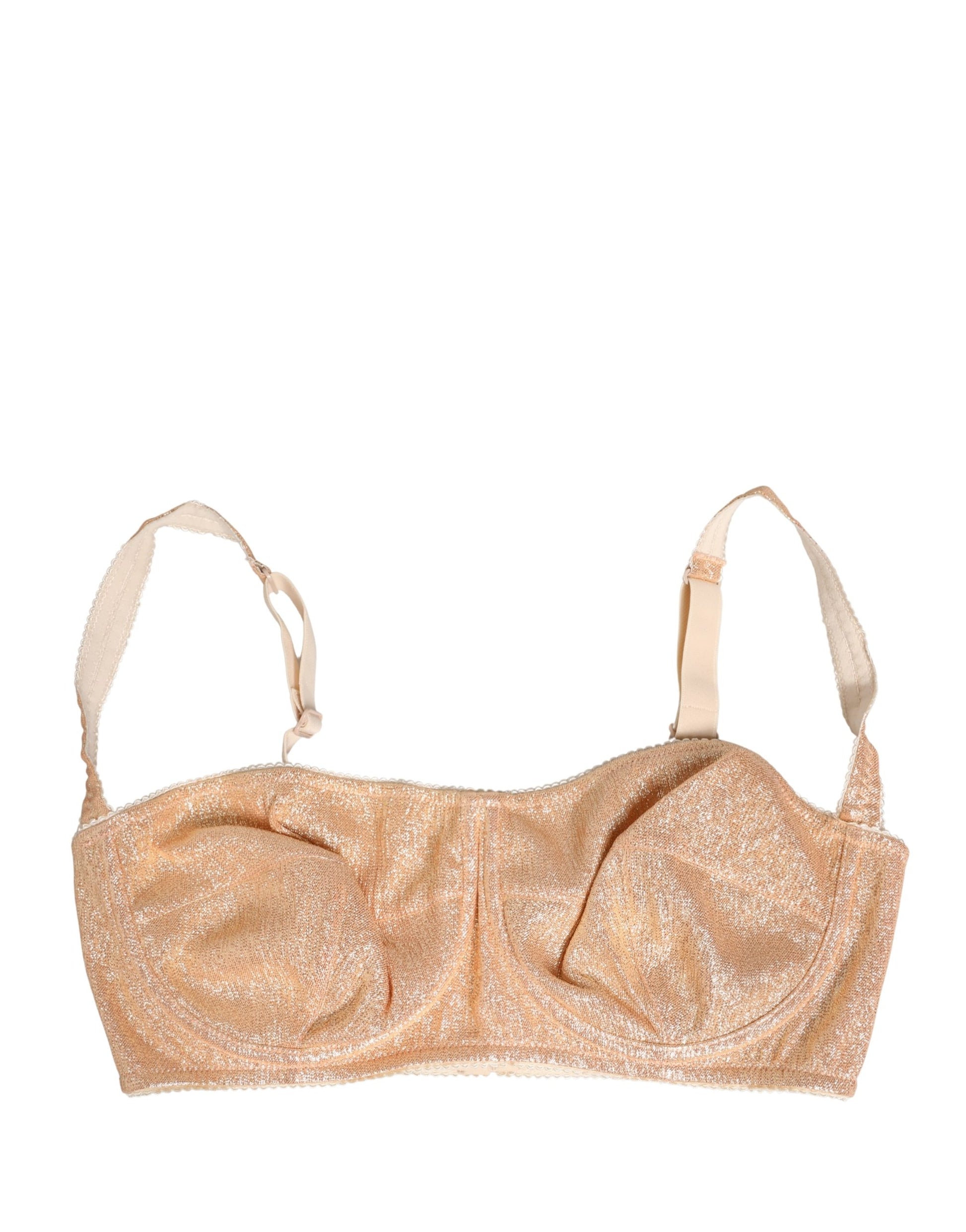 Beige Semi-Pad Underwire Balconette Bra Underwear