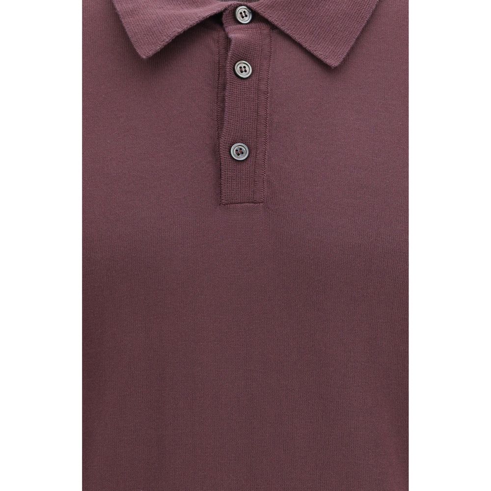 Purple Cotton Polo Shirt