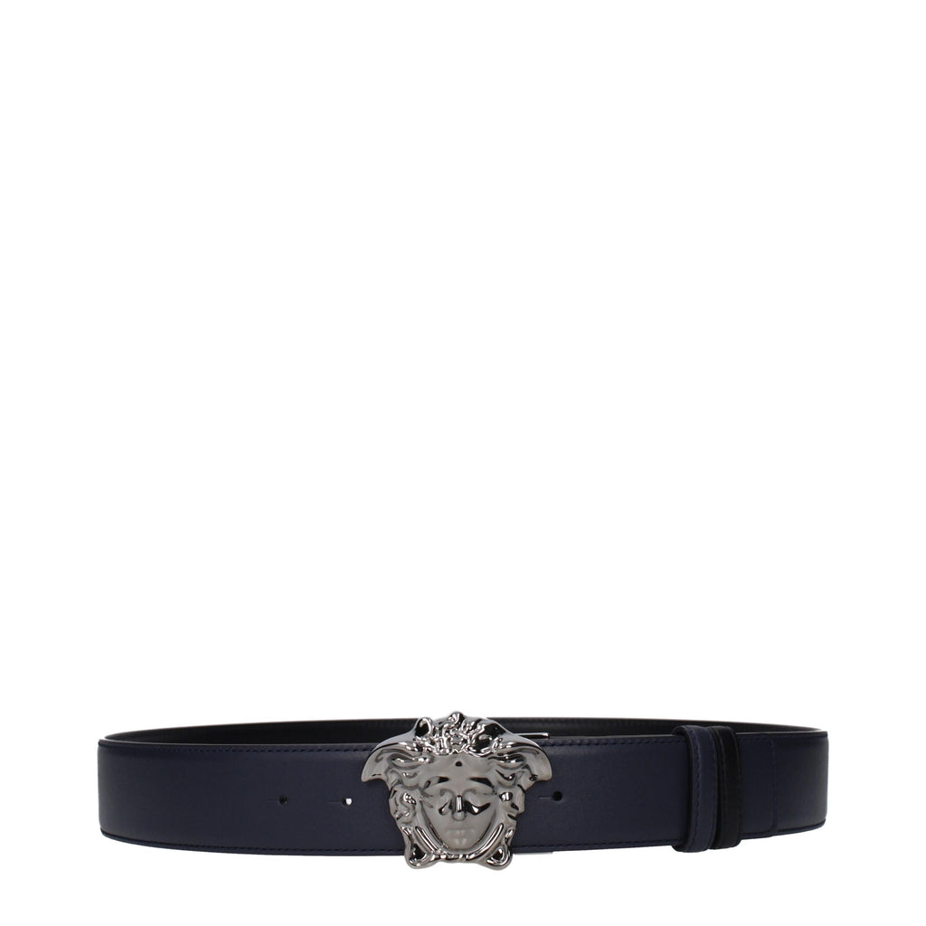 Blue Leather Regular Belt