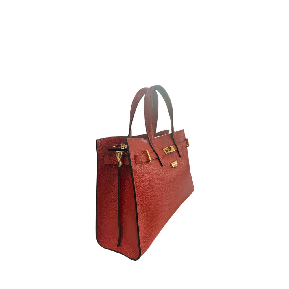 Red Leather Women Handbag