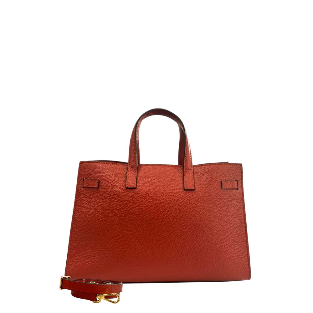 Red Leather Women Handbag