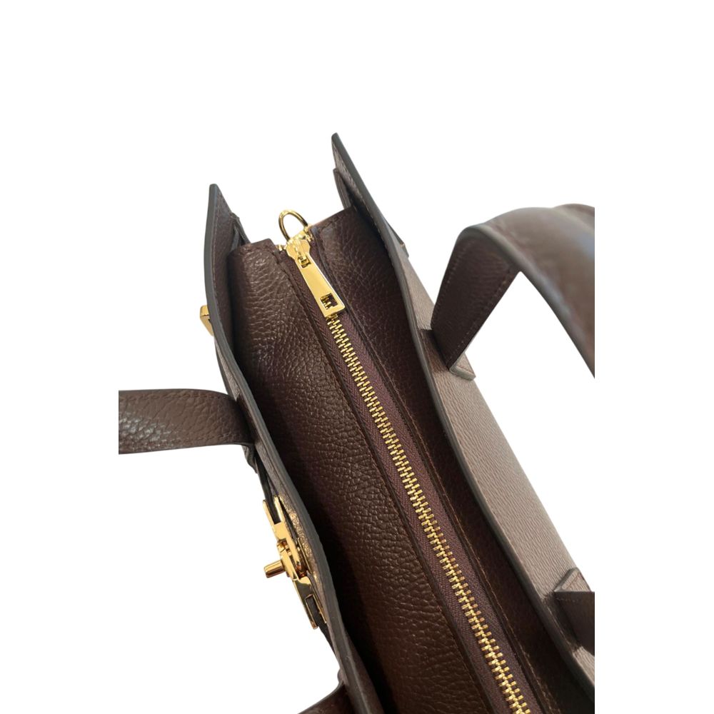 Brown Cowhide Shoulder Bag