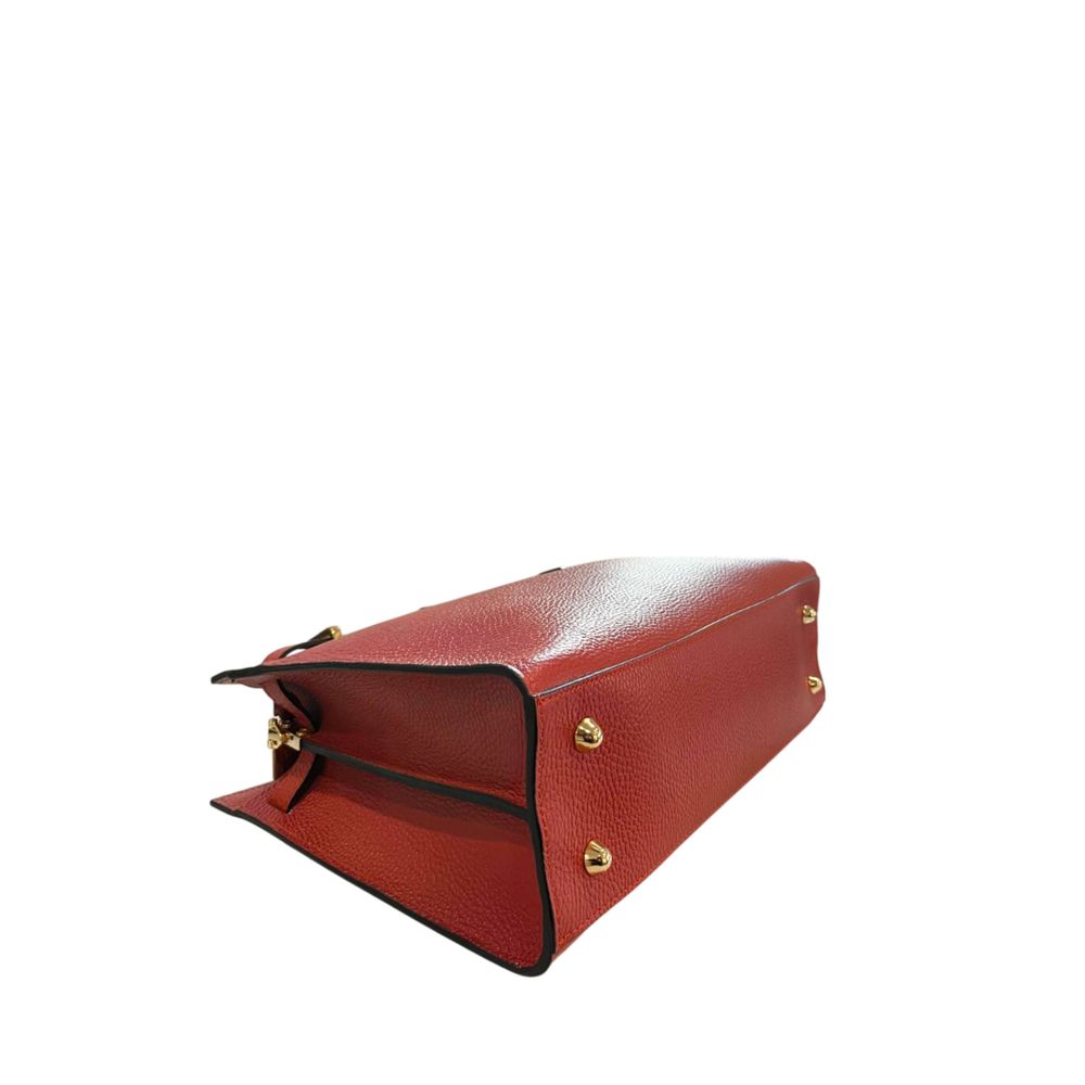 Red Leather Women Handbag
