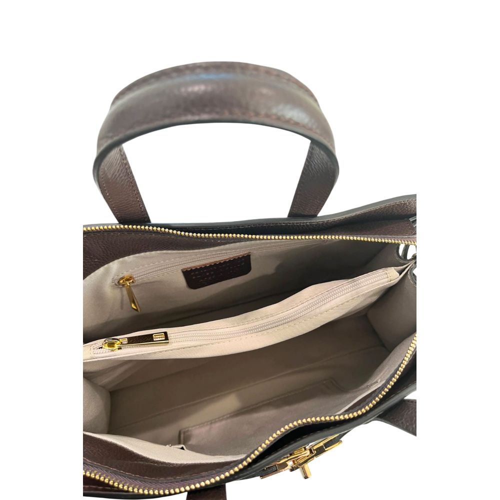 Brown Cowhide Shoulder Bag