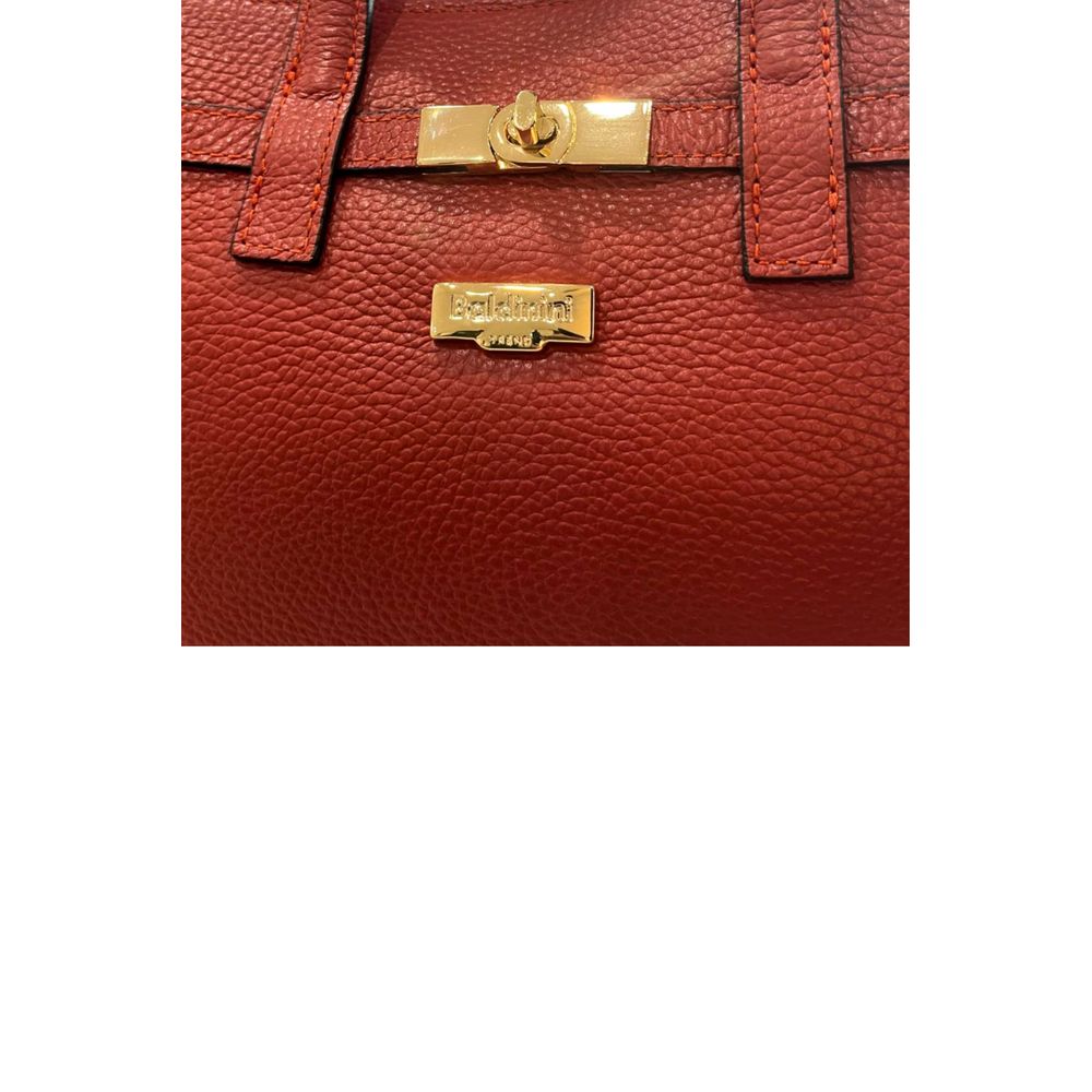 Red Leather Women Handbag