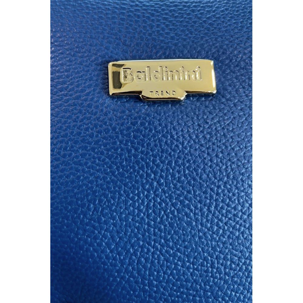 Blue Cowhide Clutch Bag