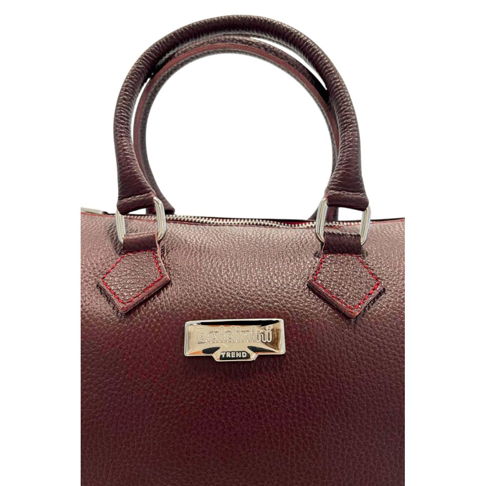 Red Leather Women Handbag
