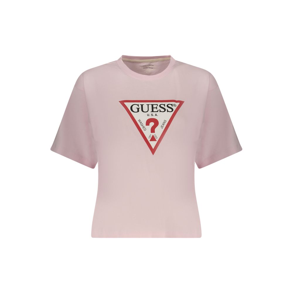 Pink Cotton Womens TShirt