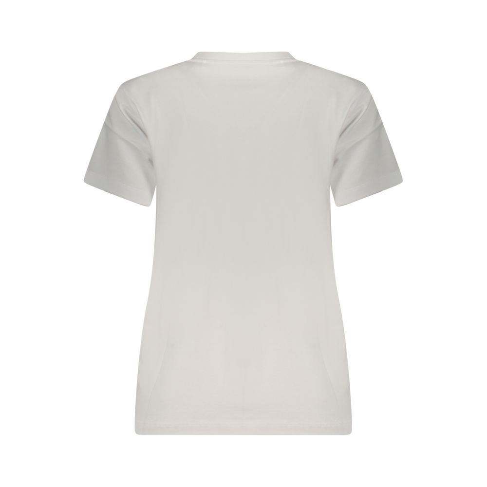 White Cotton Women T-Shirt