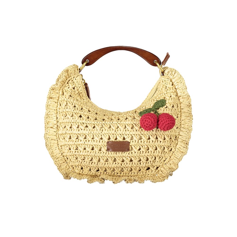 Beige Polyester Women's Bag