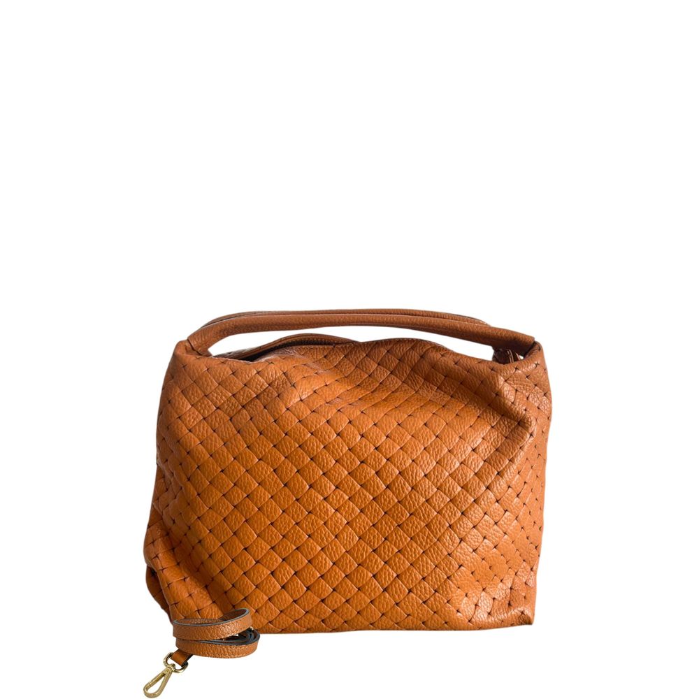 Brown Cowhide Leather Women's Handbag