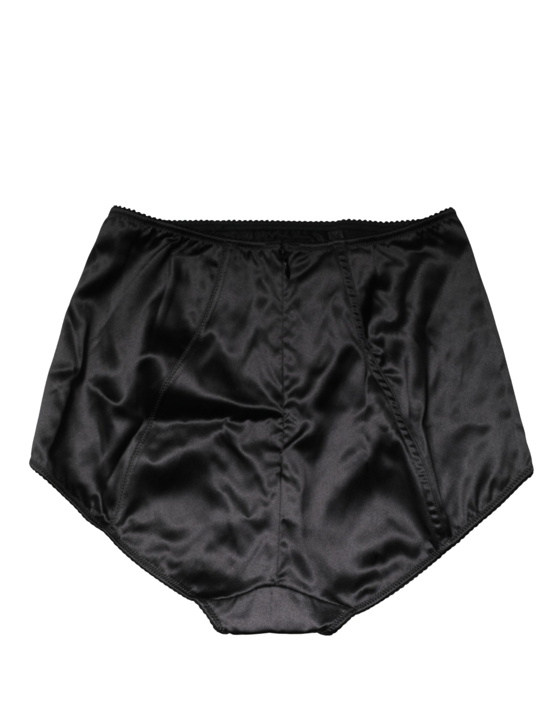 Black Silk Blend High Waist Girdle Panty Underwear