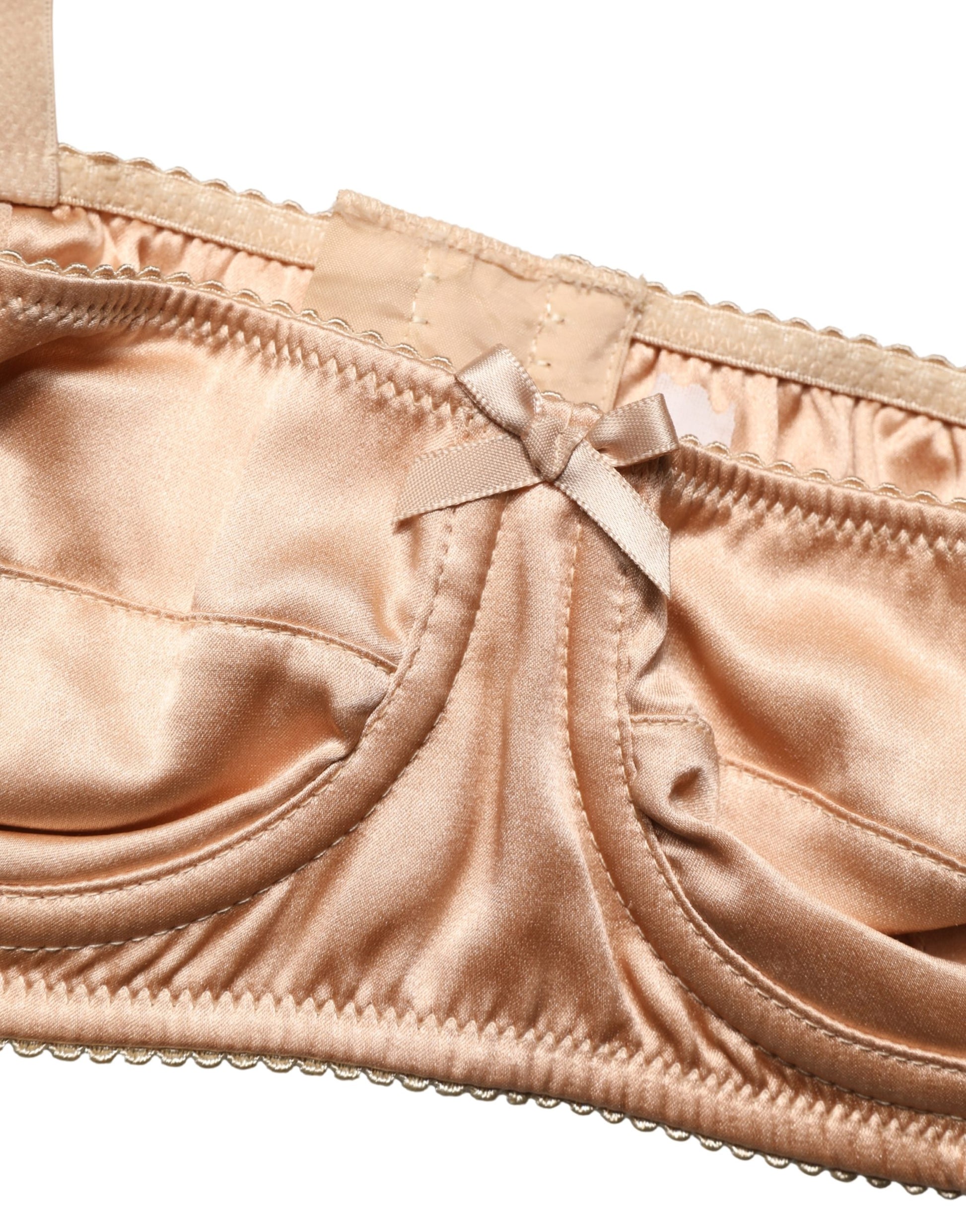 Beige Semi-Pad Underwire Balconette Bra Underwear
