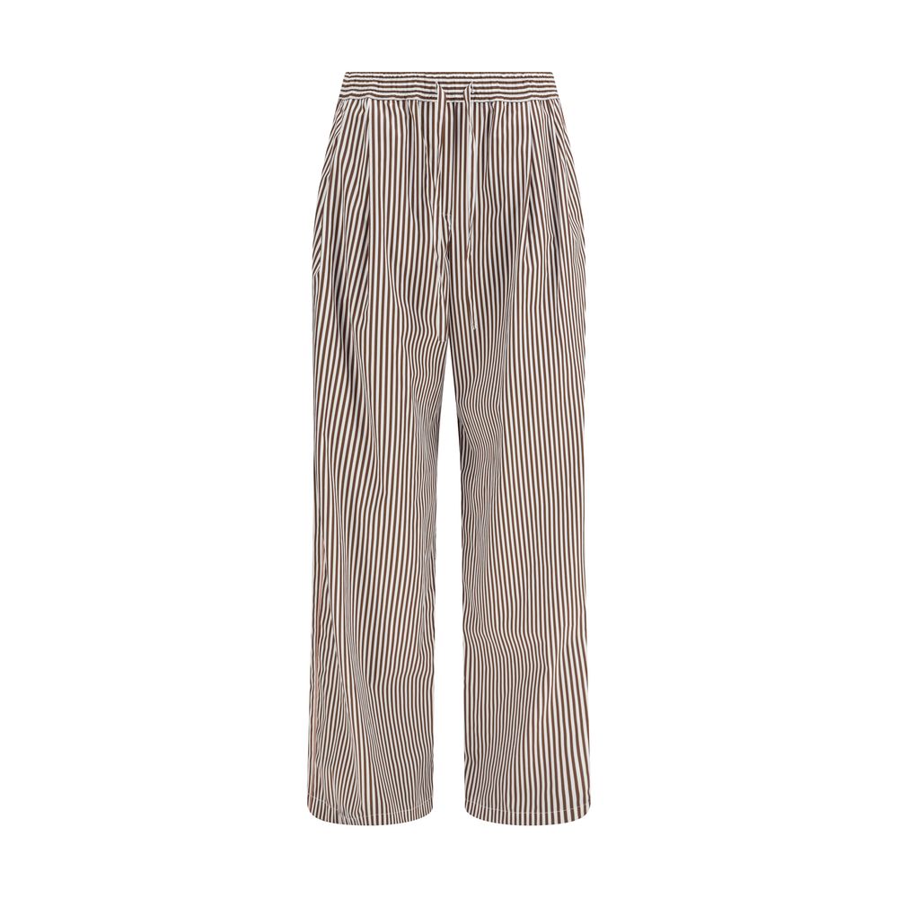 Multicolor Cotton Casual Pants