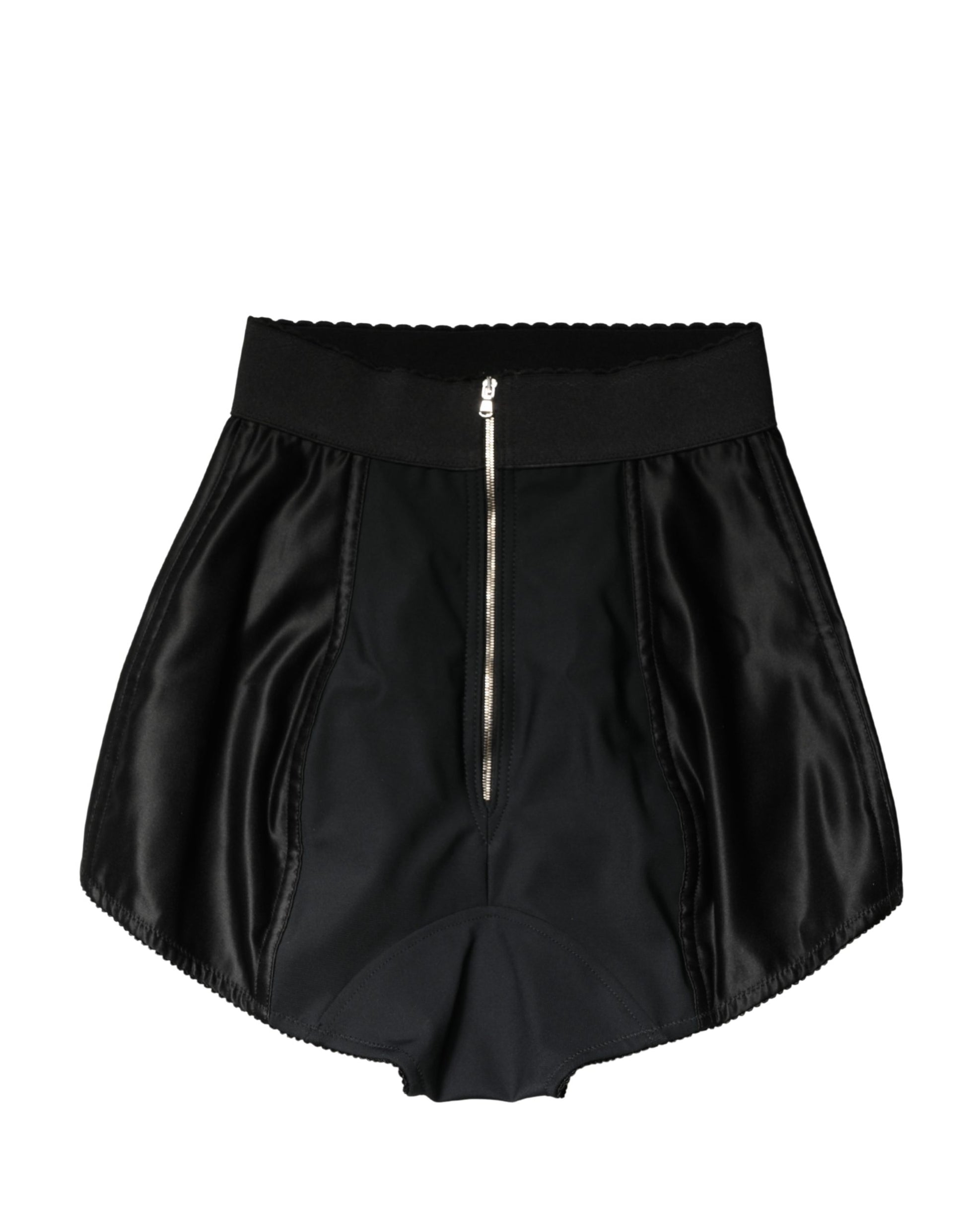 Black Silk Blend High Waist Girdle Panty Underwear