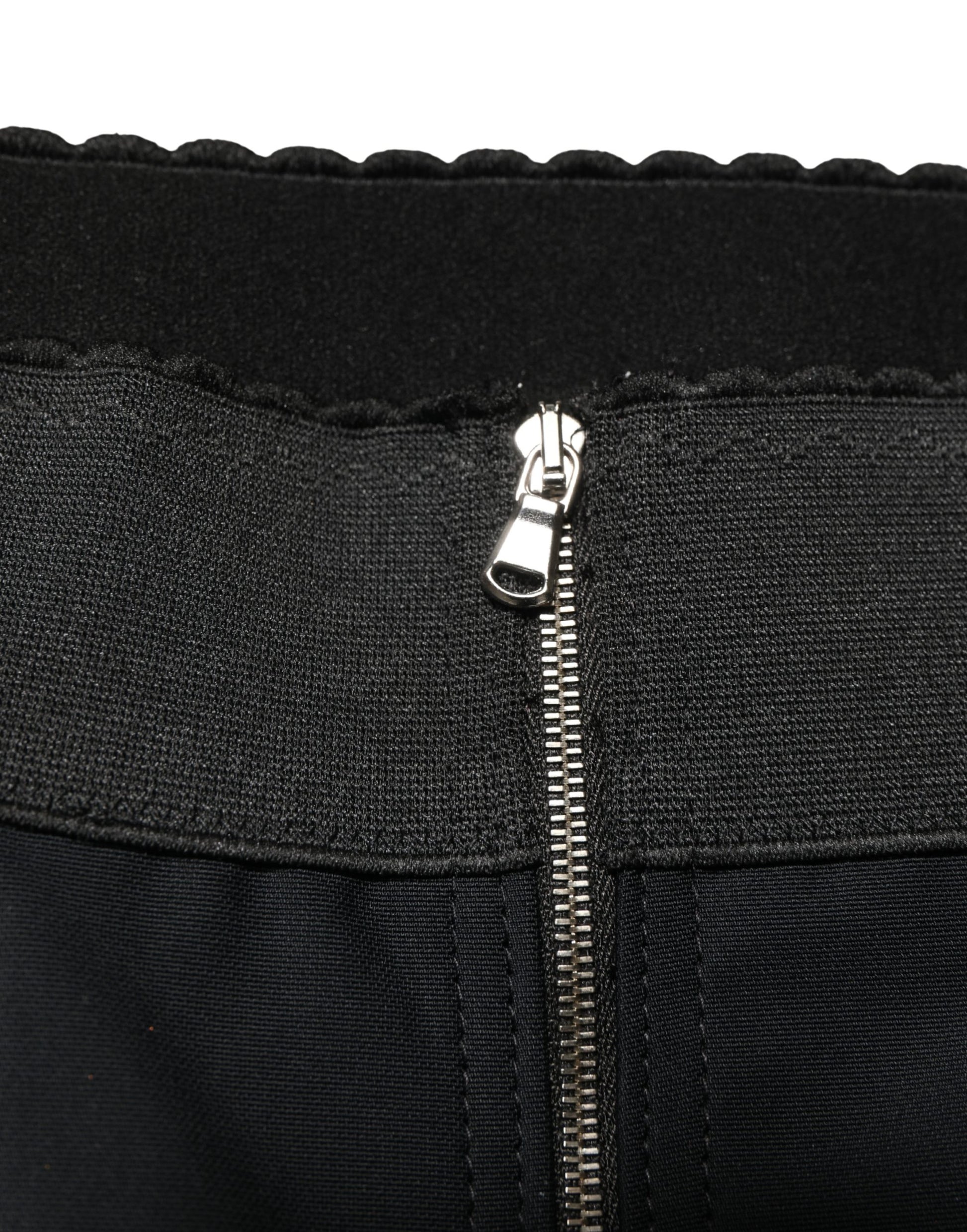 Black Silk Blend High Waist Girdle Panty Underwear