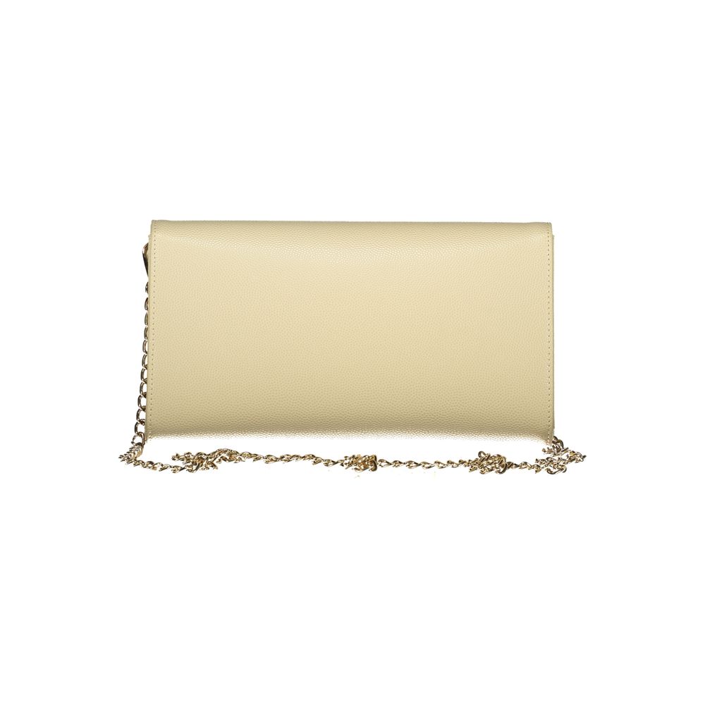 Beige Polyurethane Women's Handbag
