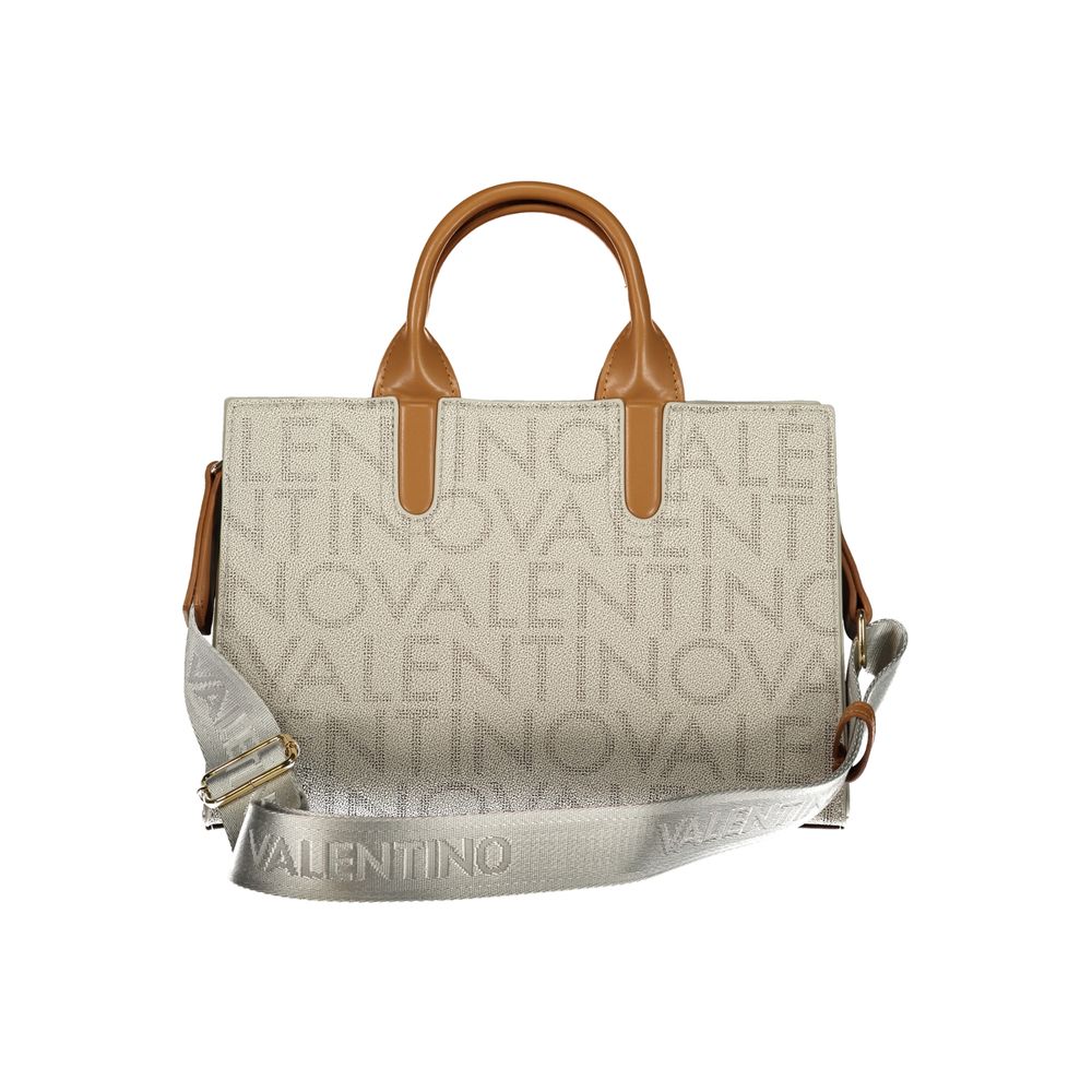 Beige Polyurethane Women's Bag