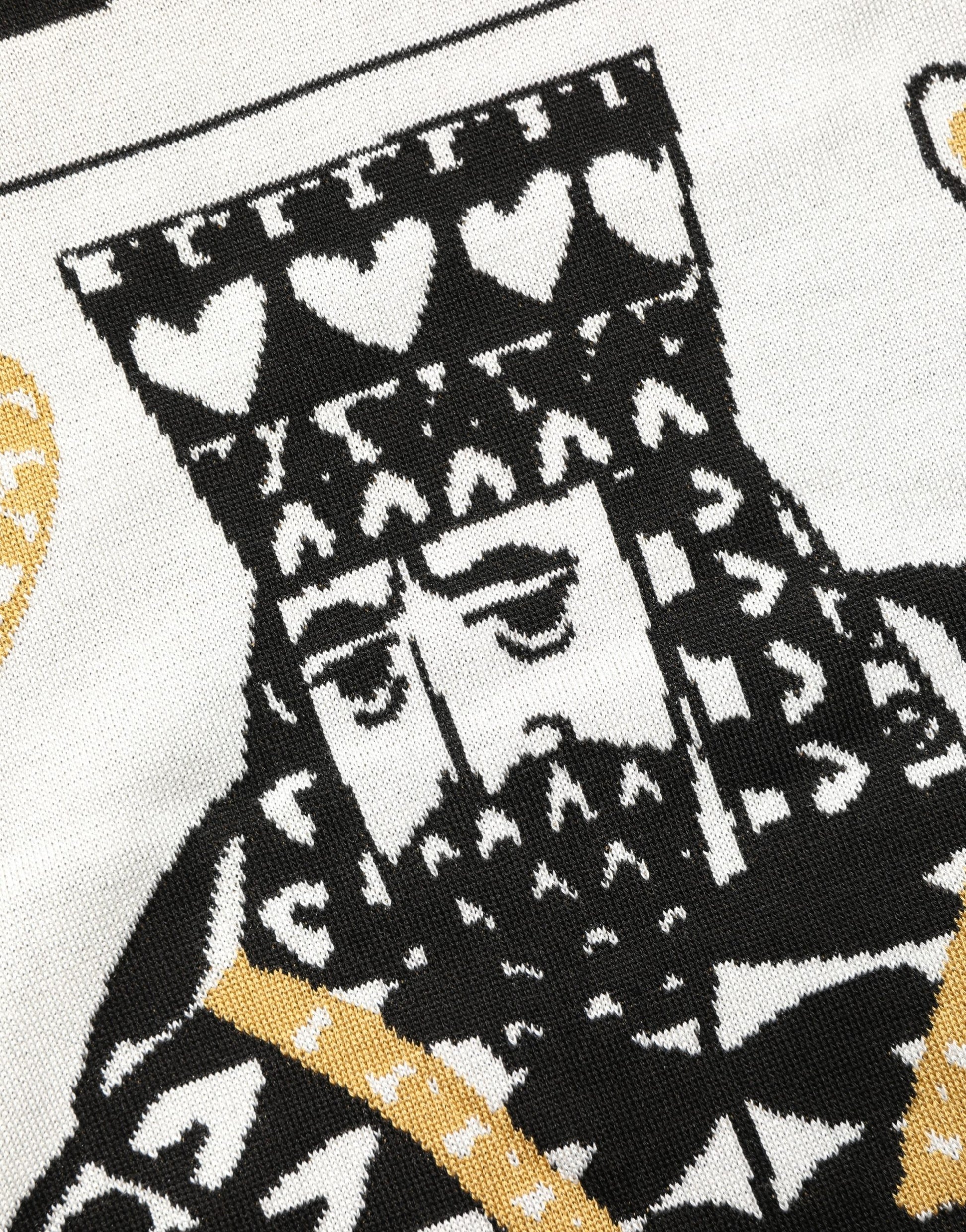 Black King Of Hearts Men Crew Neck Pullover Sweater