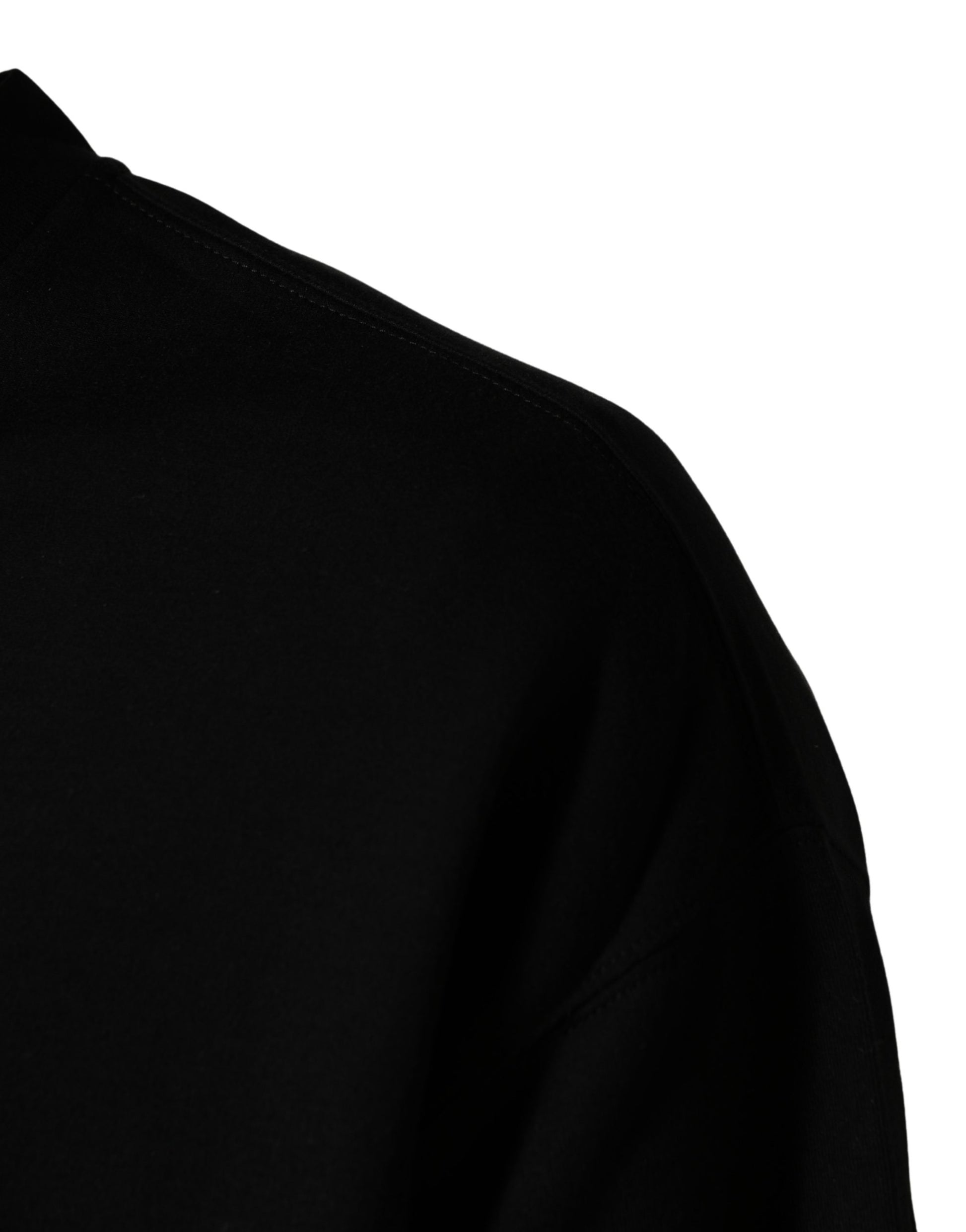 Black Cotton DG Men CrewNeck Pullover Sweater