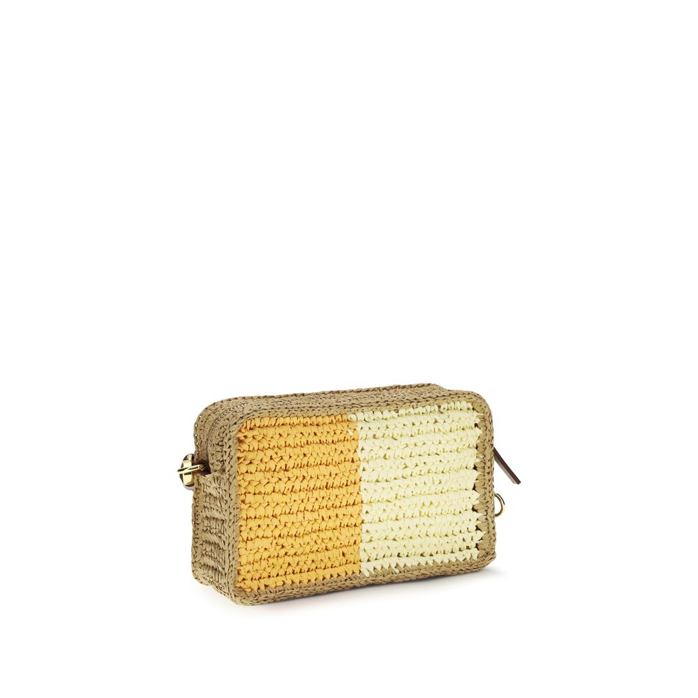 Multicolor Raffia Shoulder Bag