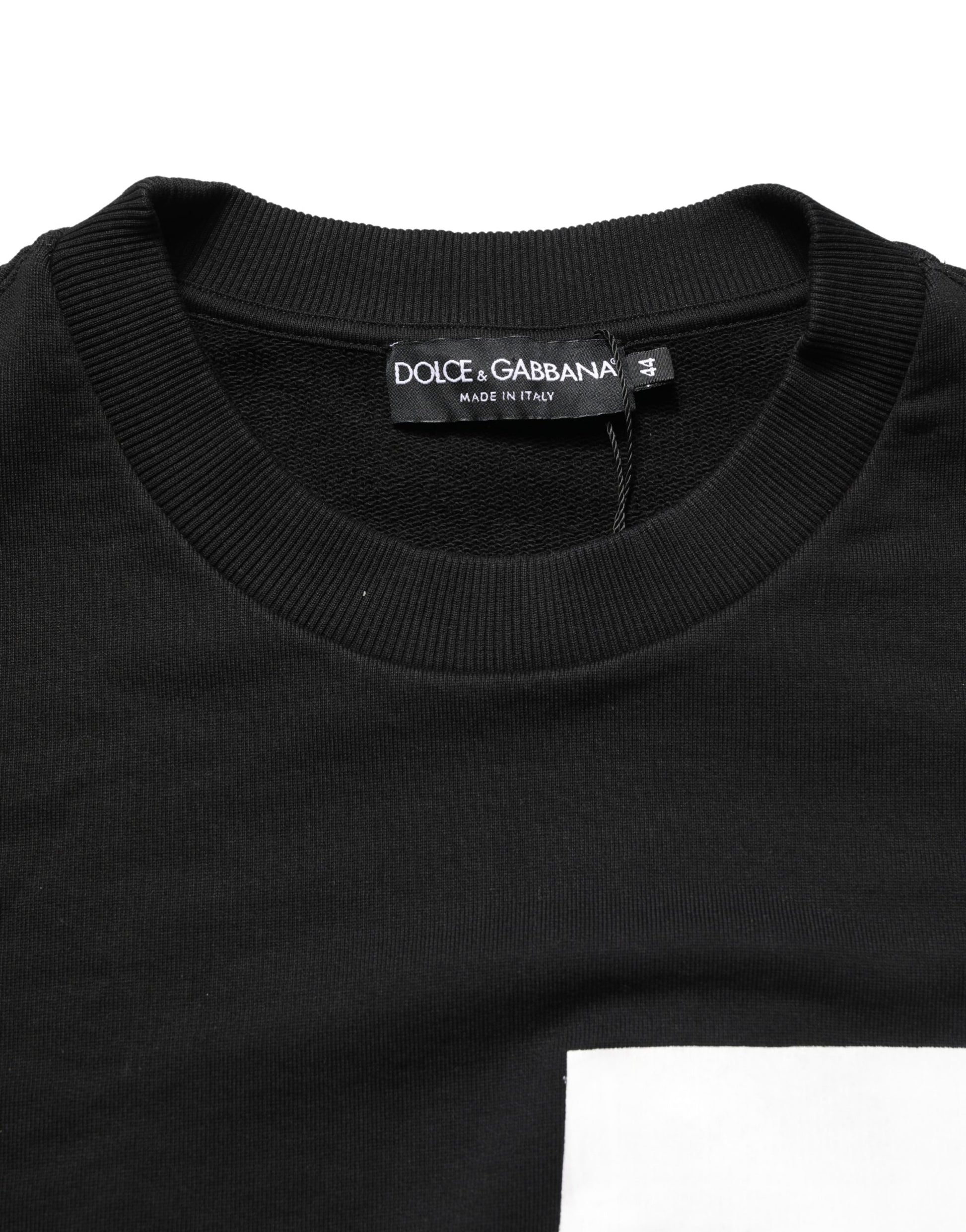 Black Logo Milano Cotton Sweatshirt Sweater