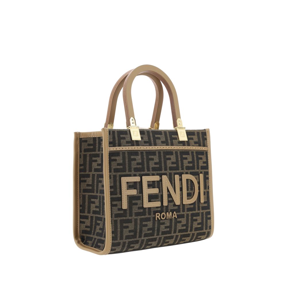 Brown Polyester Shoulder Bag