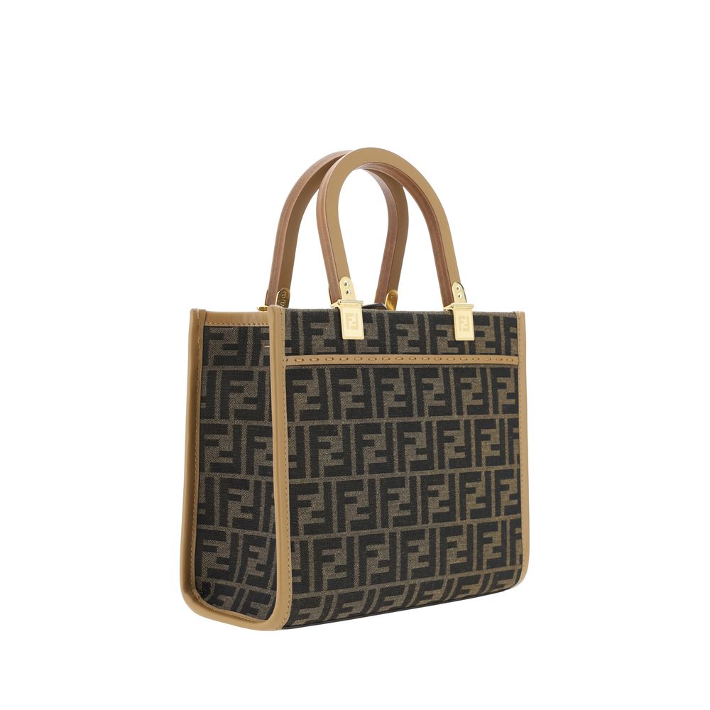 Brown Polyester Shoulder Bag