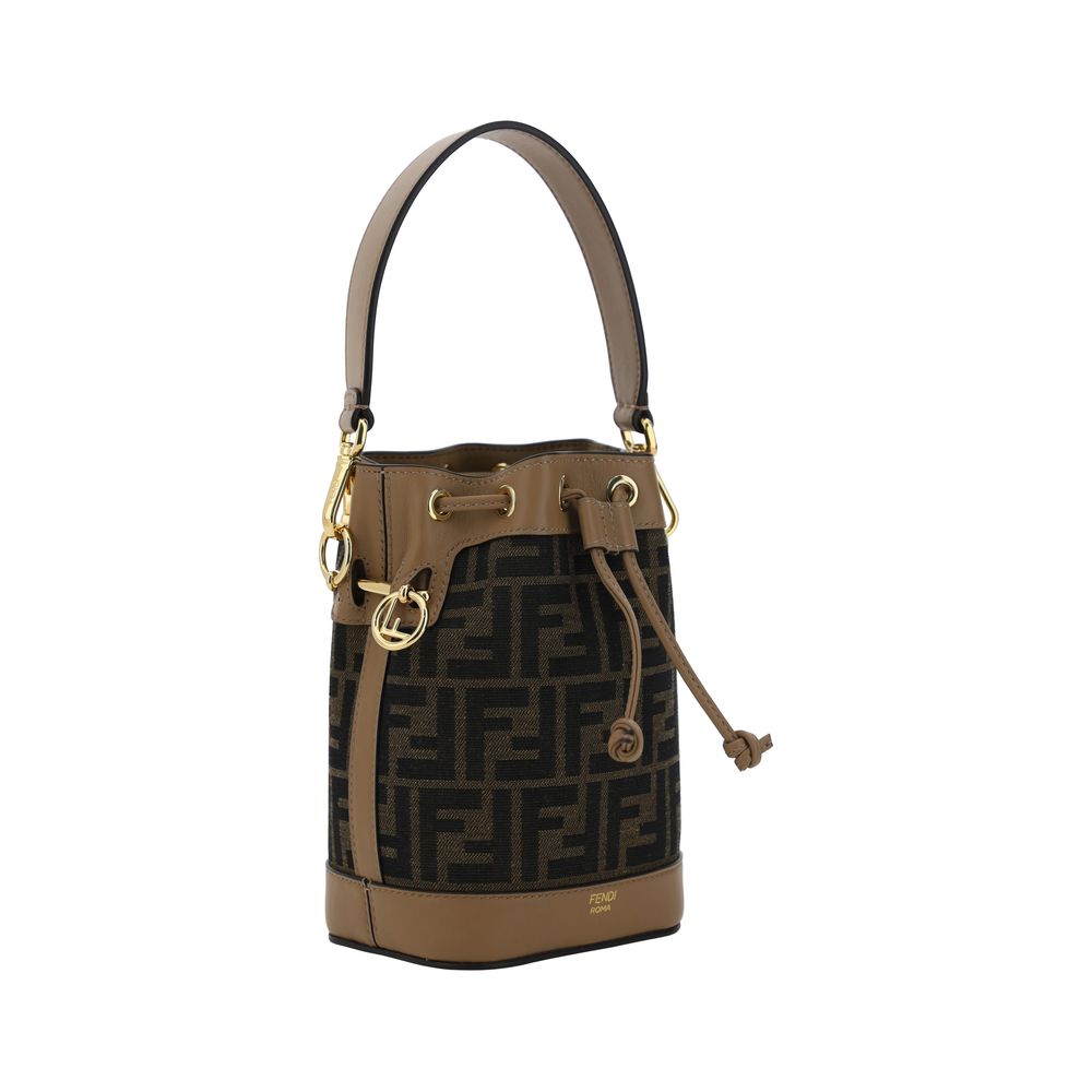 Brown Polyester Backet Bag