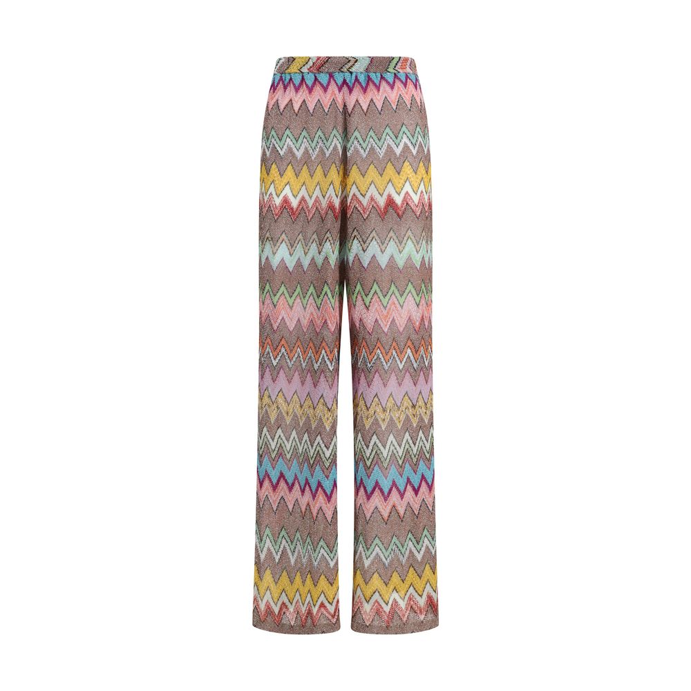 Multicolor Viscose Casual Pants