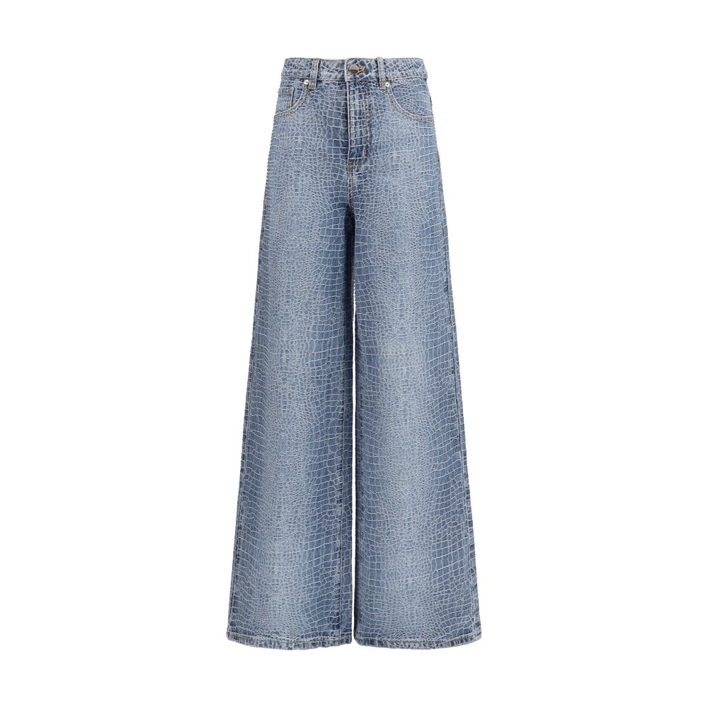 Blue Cotton Jeans Denim