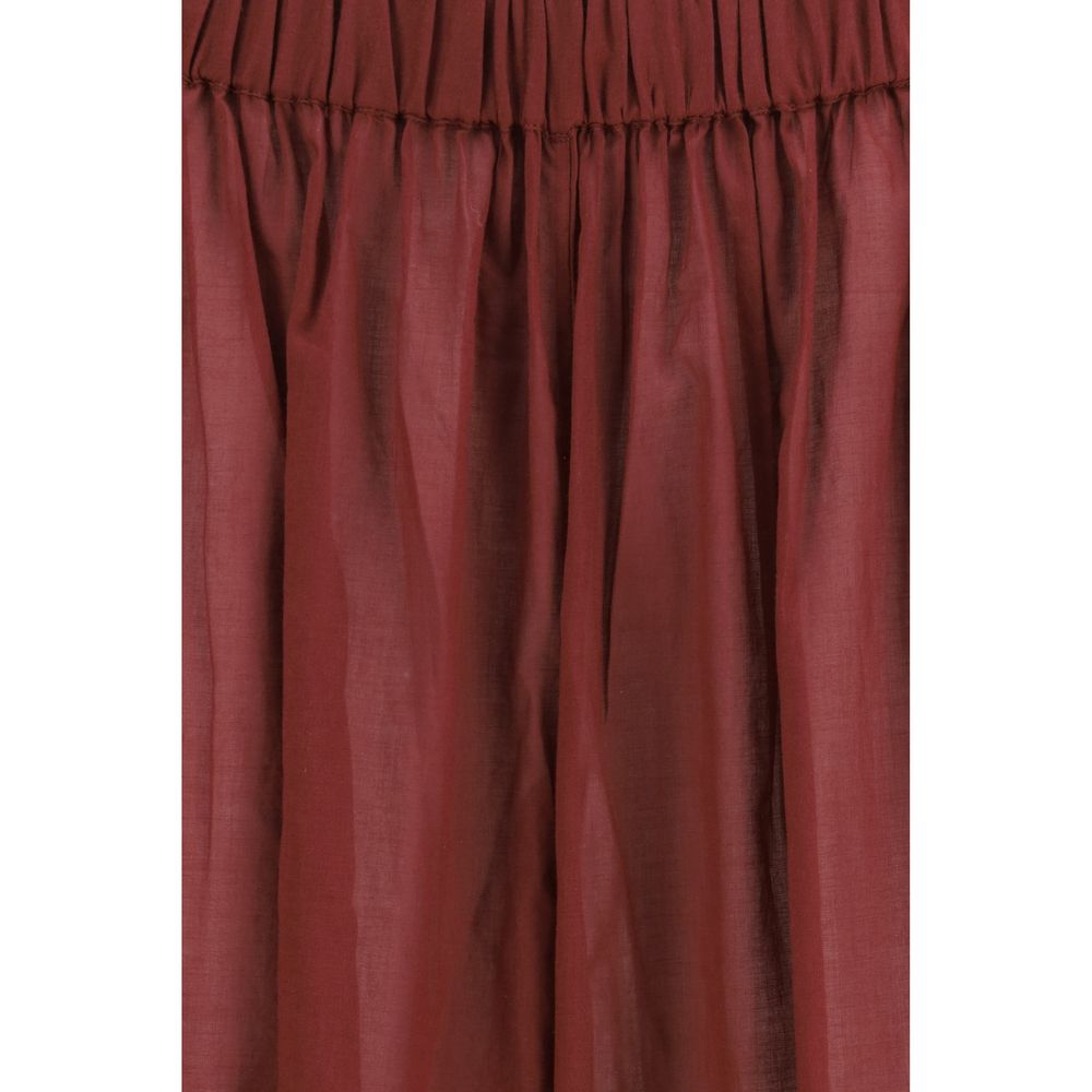 Bordeaux Cotton Casual Pants