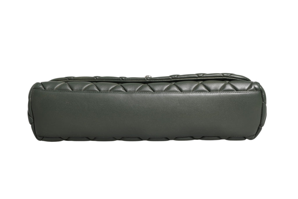 Quilted Lambskin Leather New Bubble Flap Bag