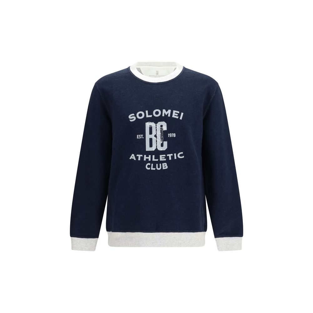 Blue Cotton Sweatshirt