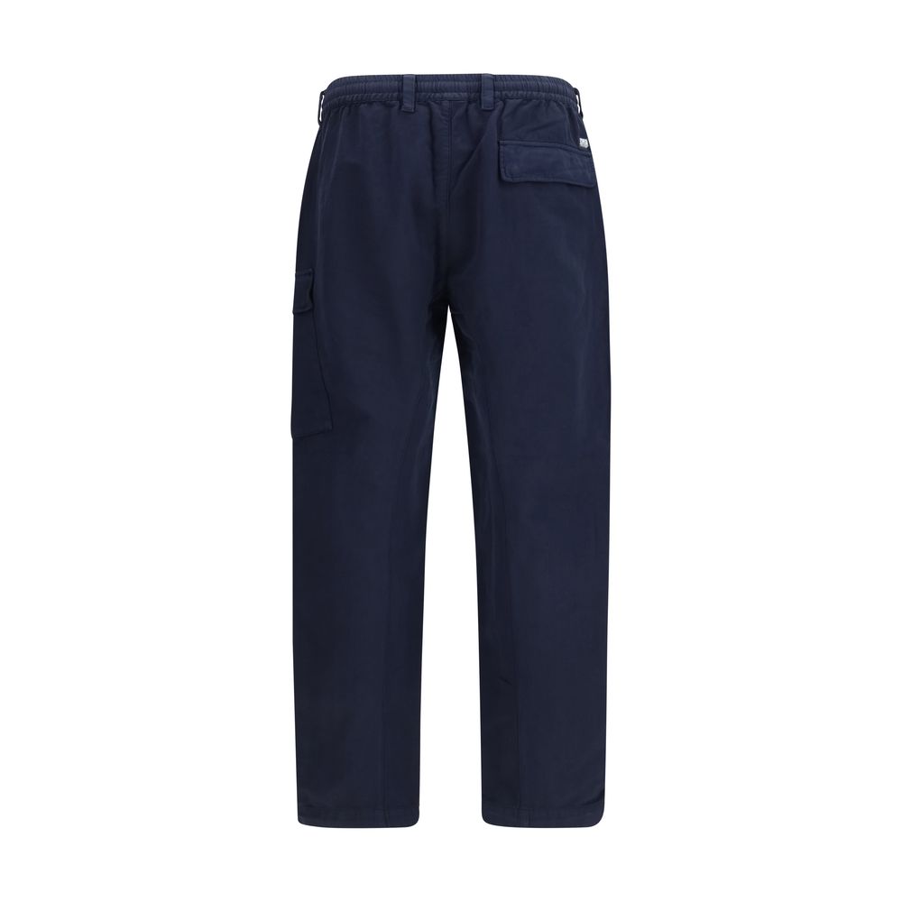 Blue Cotton Cargo Pants
