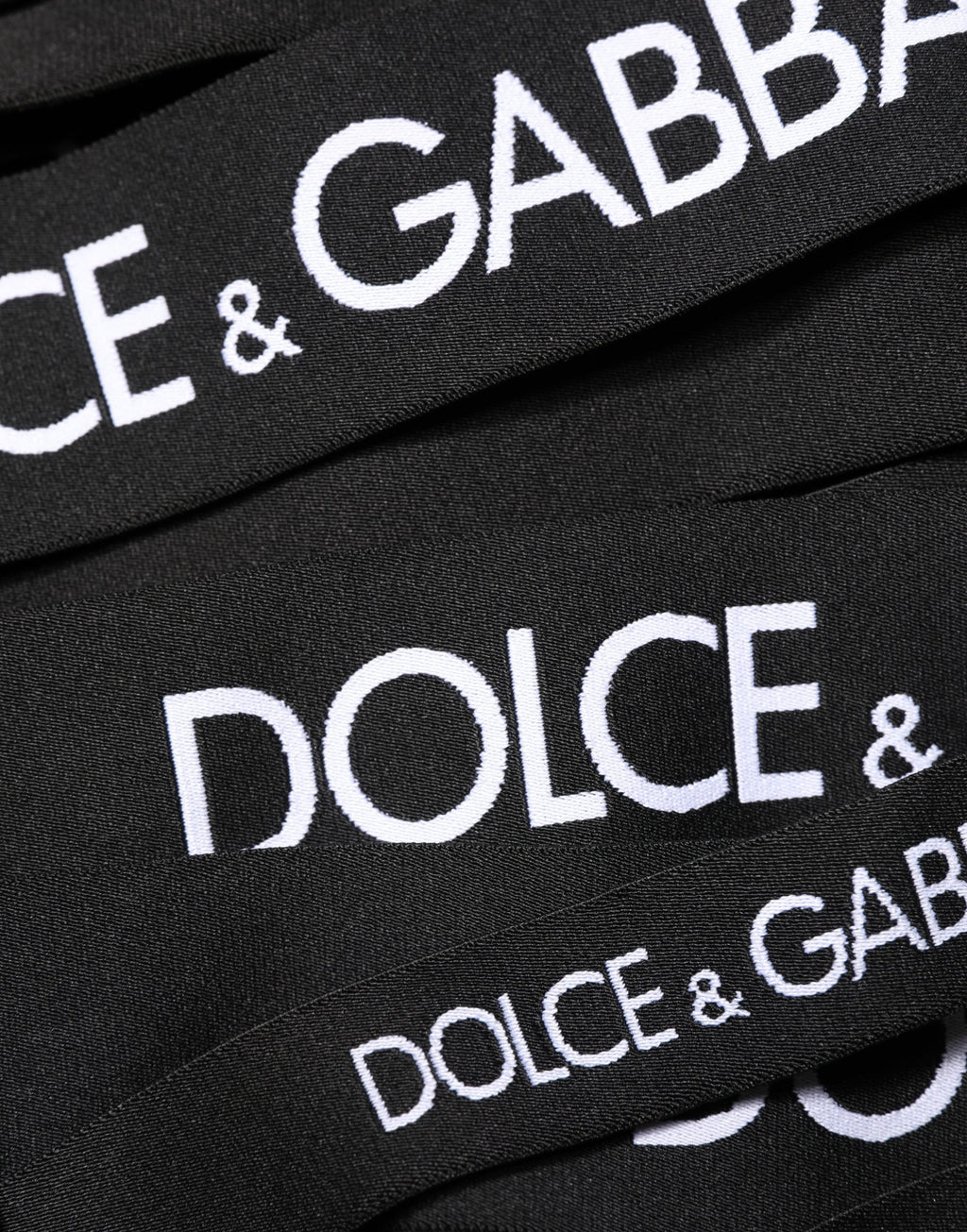Black Logo Tape Cutout Bodycon Sheath Dress