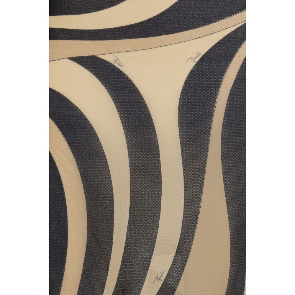 Beige Polyamide Long Dress