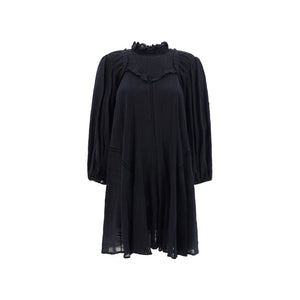 Black Cotton Casual Dress