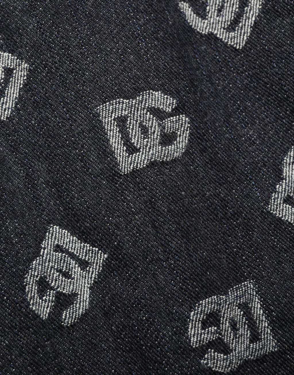 Black Cotton DG Logo Patterned Mini Dress