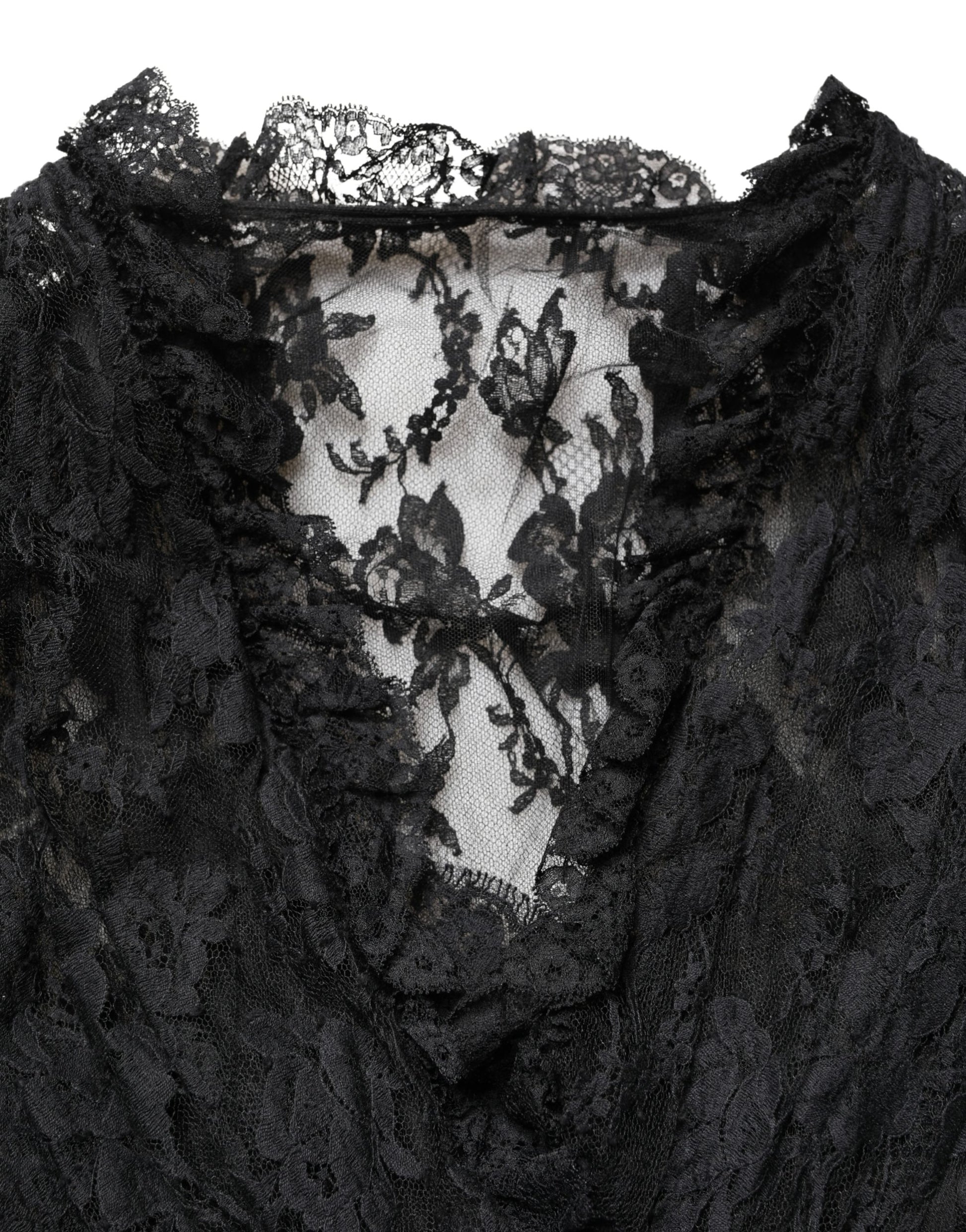 Black Lace A-line Long Evening Gown Dress