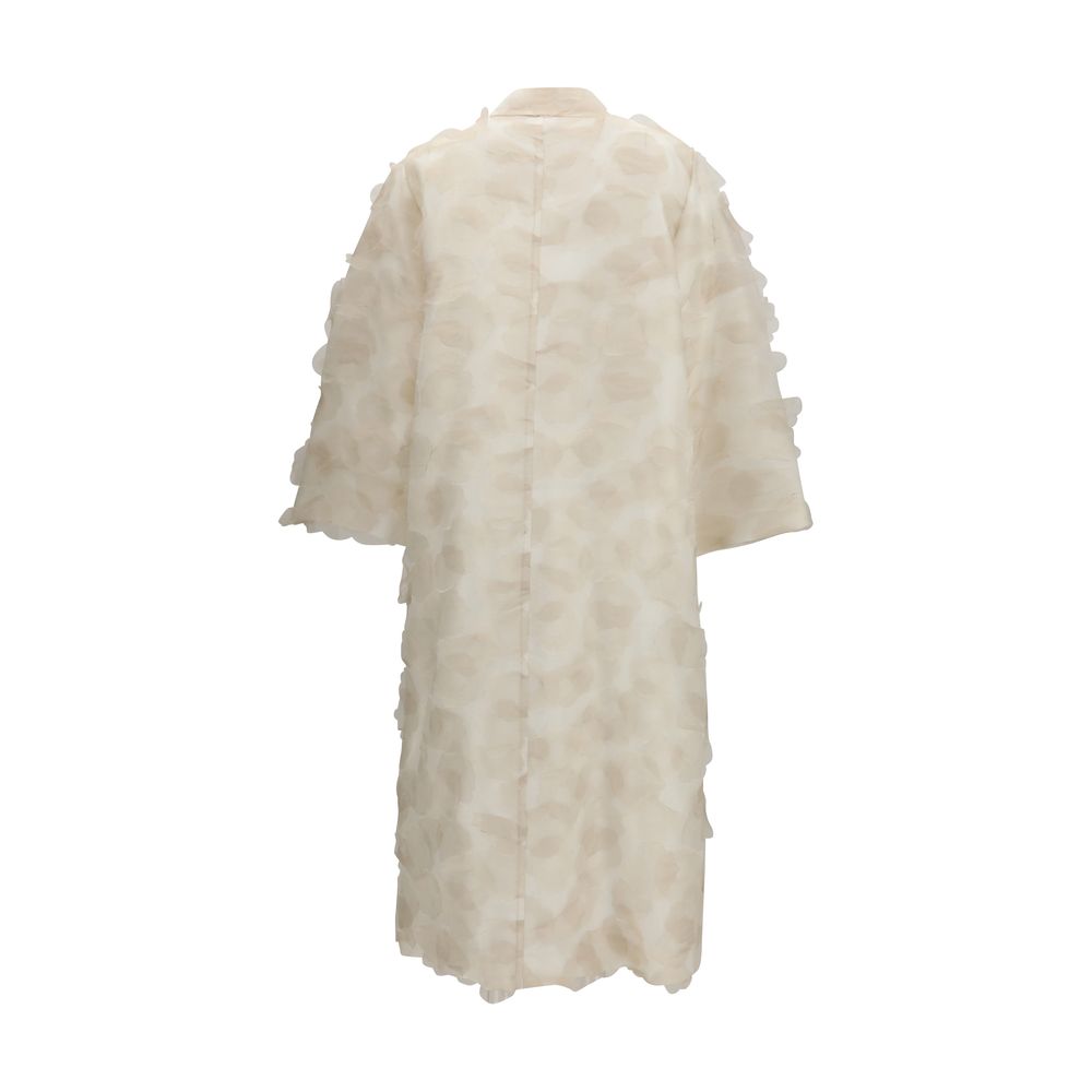 Beige Silk Coat
